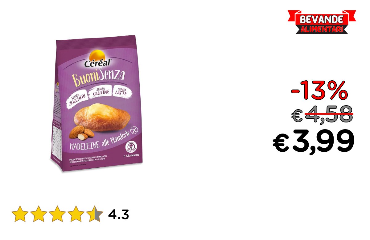 Céréal Madeleine Mandorle fino al 13% di sconto Deal