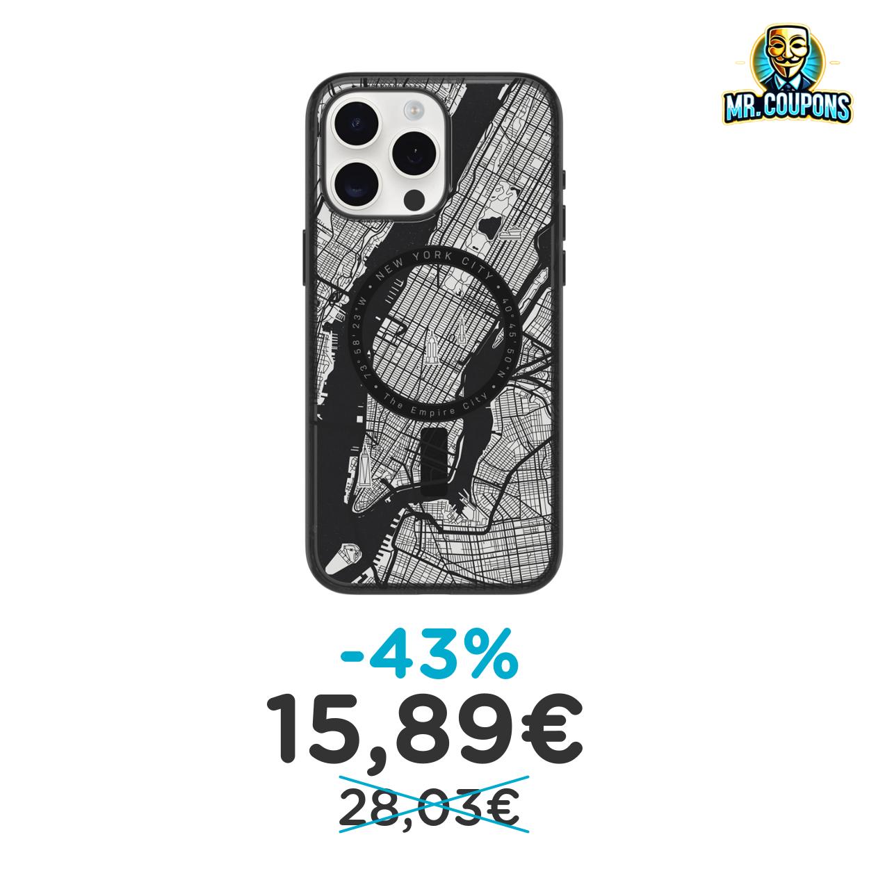 Custodia Clear Case per iPhone 15 Pro Max, fino al 43% offerta
