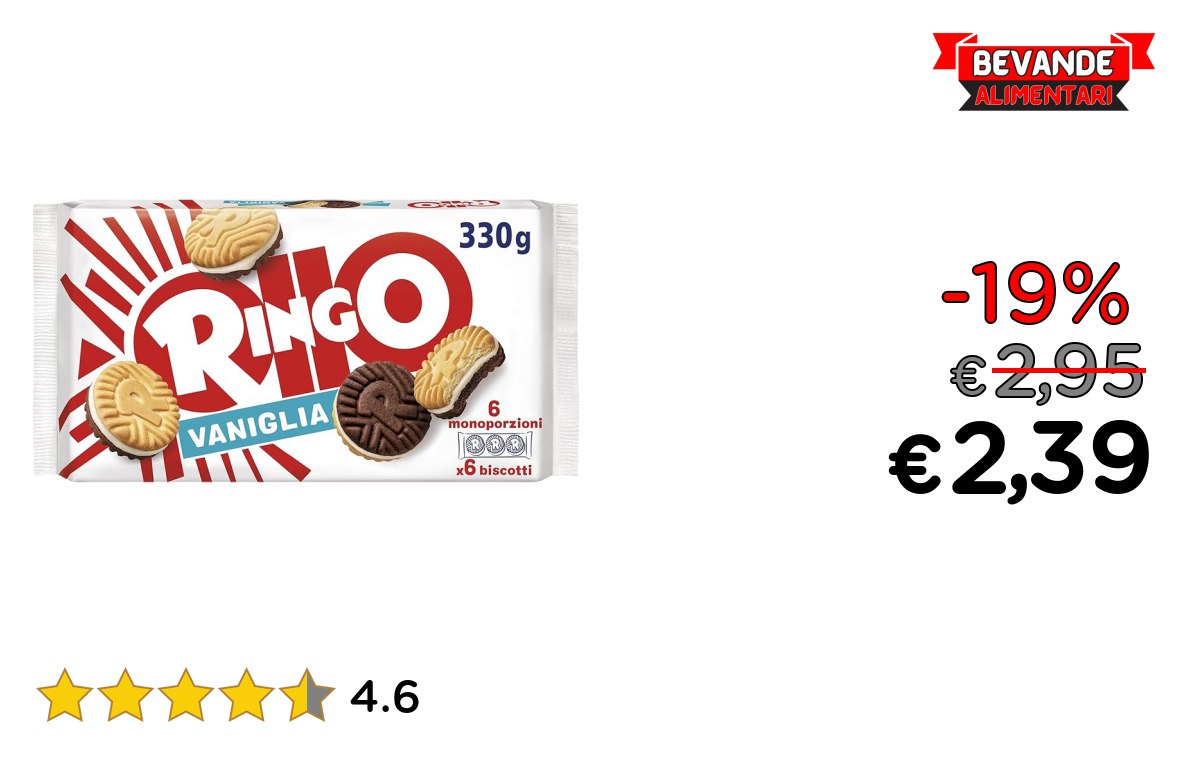 Ringo Vaniglia Biscotti fino al 19% di sconto Deal