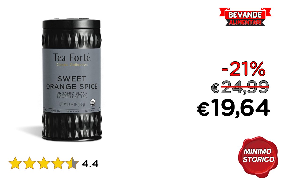 Tea Forté Sweet Orange Spice – Fino al 21% Offerta