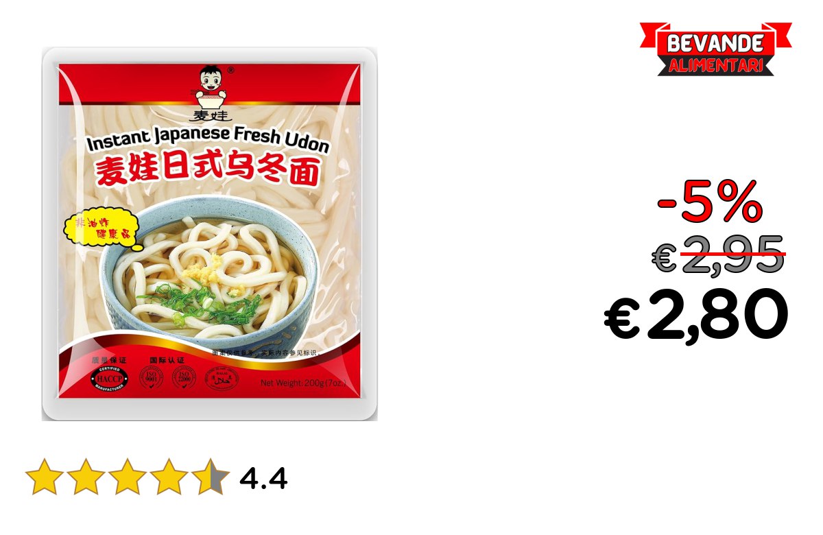 Noodles Udon Mai Wa: fino al 5% di sconto Offerta