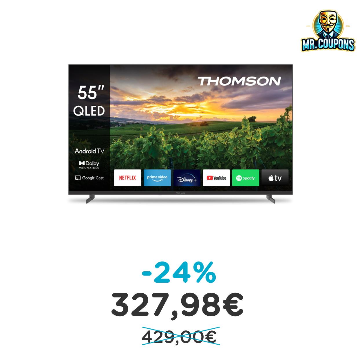 Smart TV QLED Thomson 55” fino al 24% off Deal