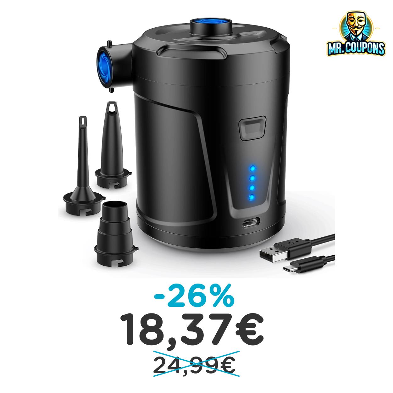 Pompa ad Aria Elettrica Portatile – fino al 26% offerta