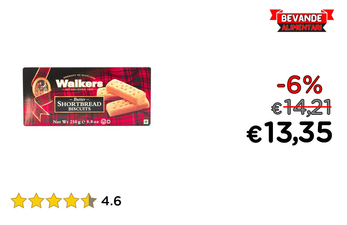 Walkers Dita di pasta frolla: fino al 6% di sconto Deal