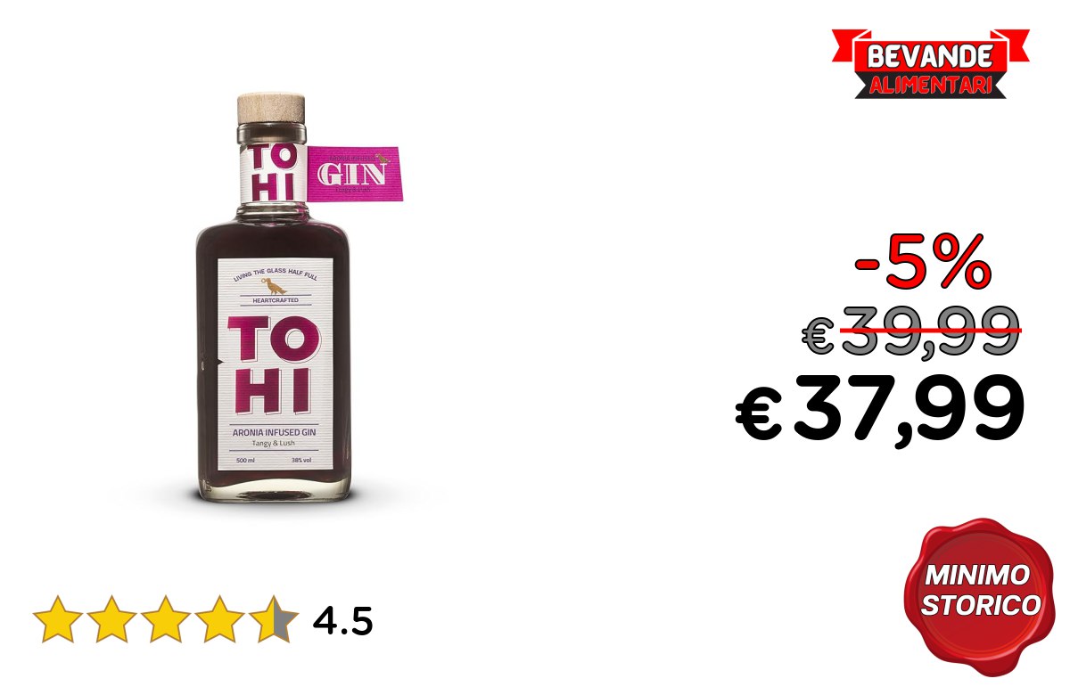 TOHI Aronia Infused Gin: Fino al 5% off Deal