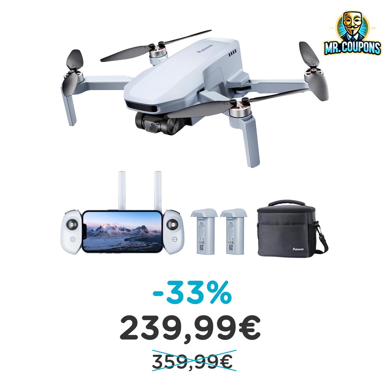 Drone Potensic ATOM SE 4K: fino al 33% di sconto Deal