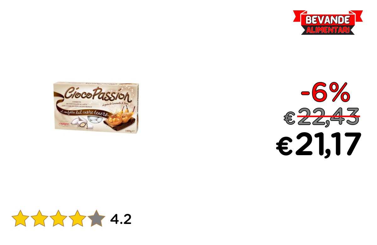 CONFETTI CRISPO – CIOCOPASSION fino al 6% di sconto