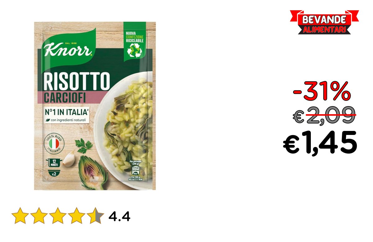 Knorr Risotto con Carciofi: fino al 31% di sconto Deal