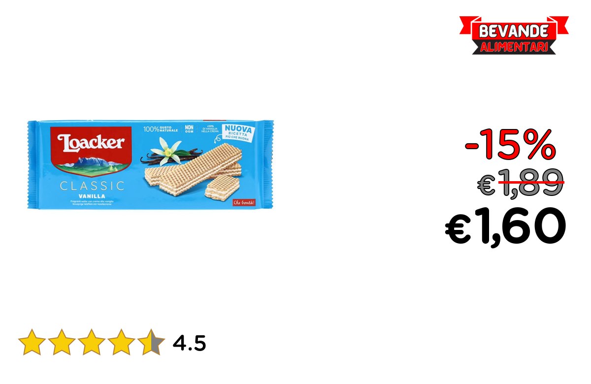 Loacker Classic Vanille fino al 15% di sconto Deal