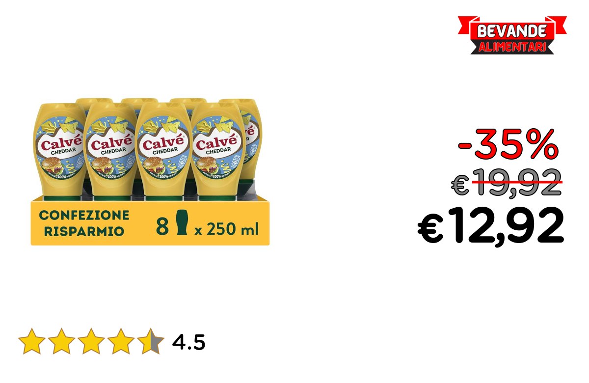 Calvé Salsa Cheddar fino al 35% di sconto – Offerta