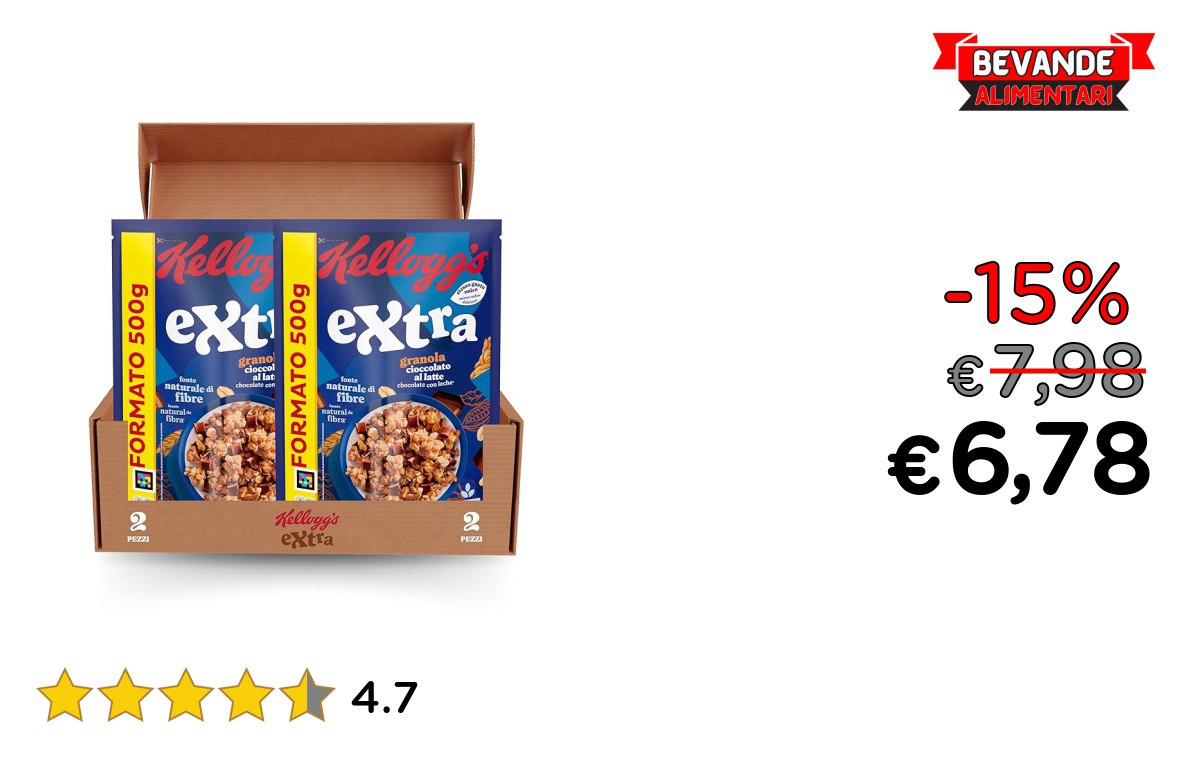 Kellogg’s Cereali Integrali Extra fino al 15% di sconto
