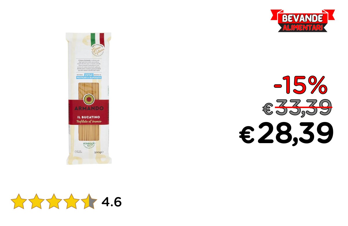 Armando, Il Bucatino fino al 15% di sconto Deal