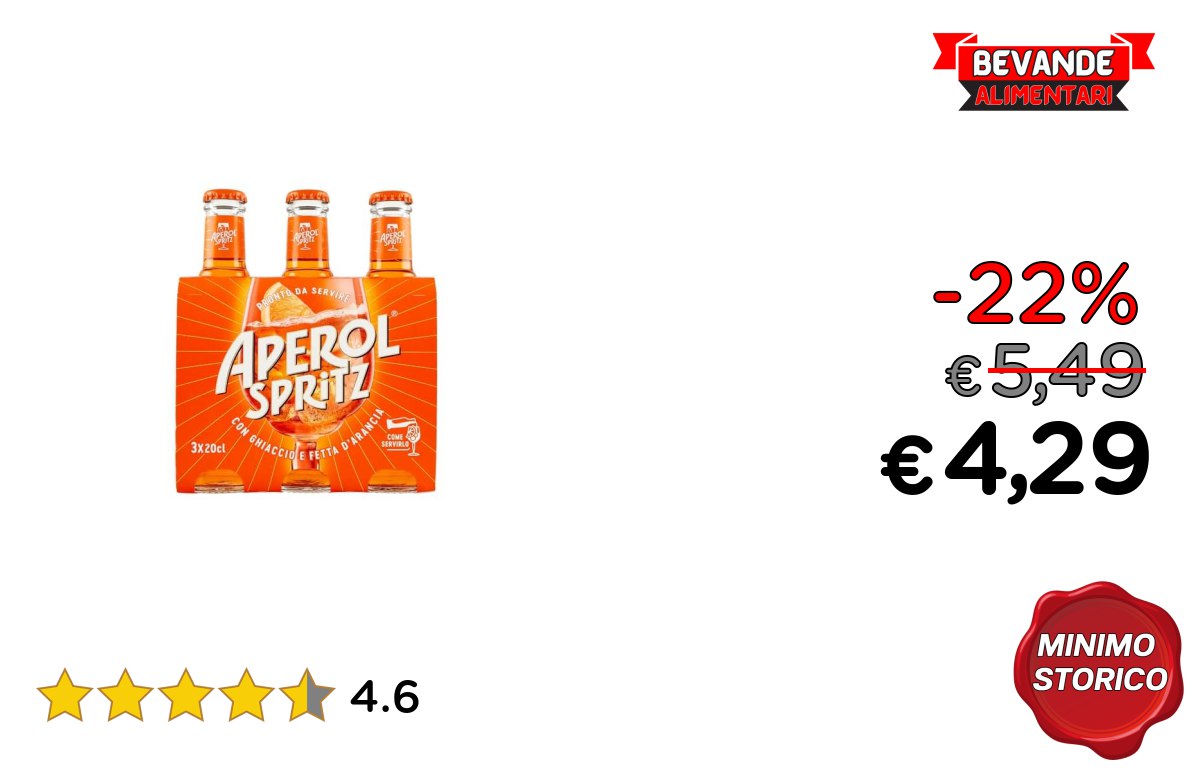 Aperol Spritz fino al 22% di sconto Deal