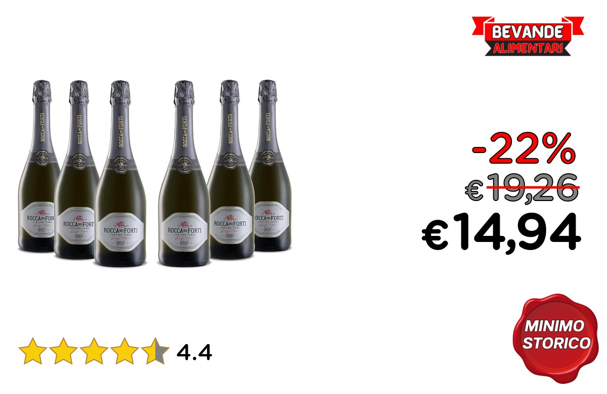 Rocca dei Forti Spumante Brut: fino al 22% off Deal