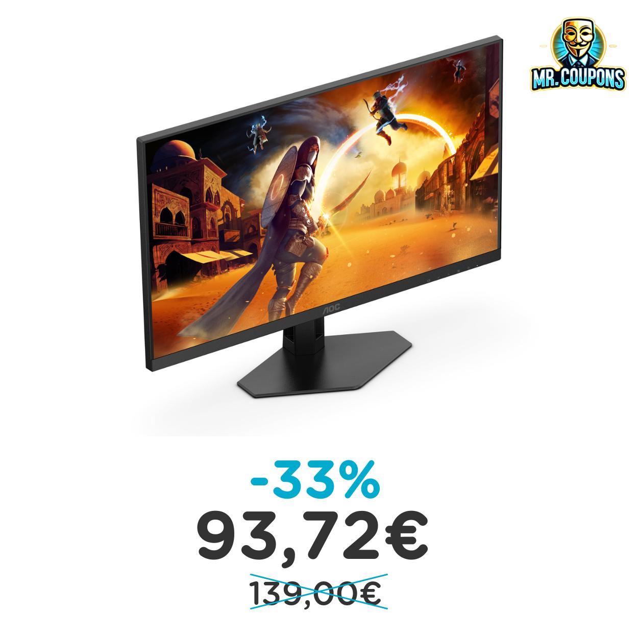 Monitor AOC Gaming 24G4XE: fino al 33% di sconto Deal