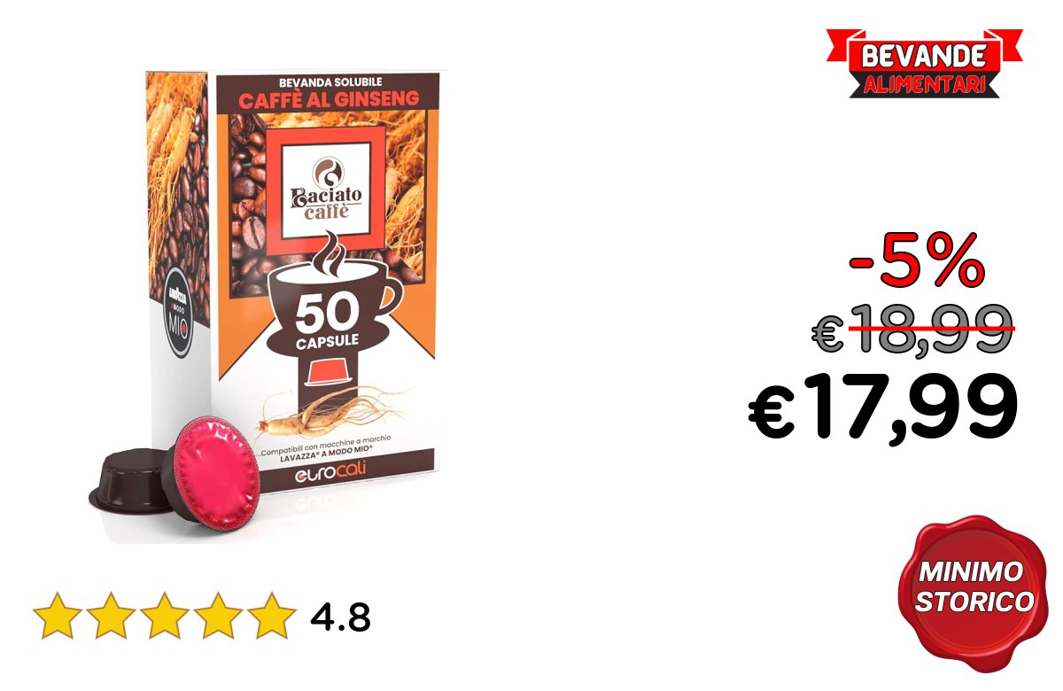 Baciato Caffè Linea Desiderio fino al 5% su Amazon Deal