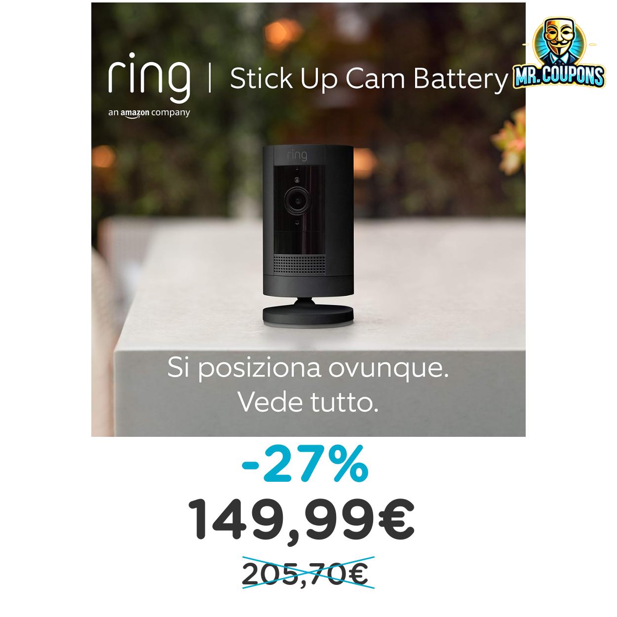 Ring Videocamera Solare: fino al 27% di sconto