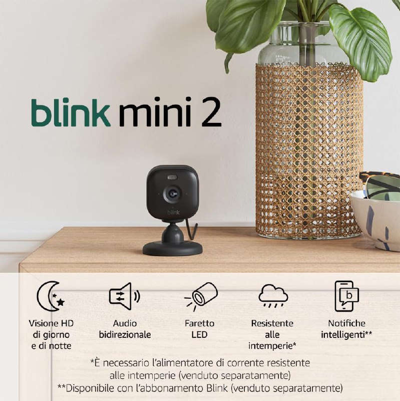 Blink Mini 2: fino al 43% di sconto su Amazon Deals