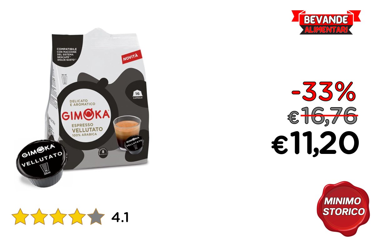Gimoka Capsule: fino al 33% di sconto Deal