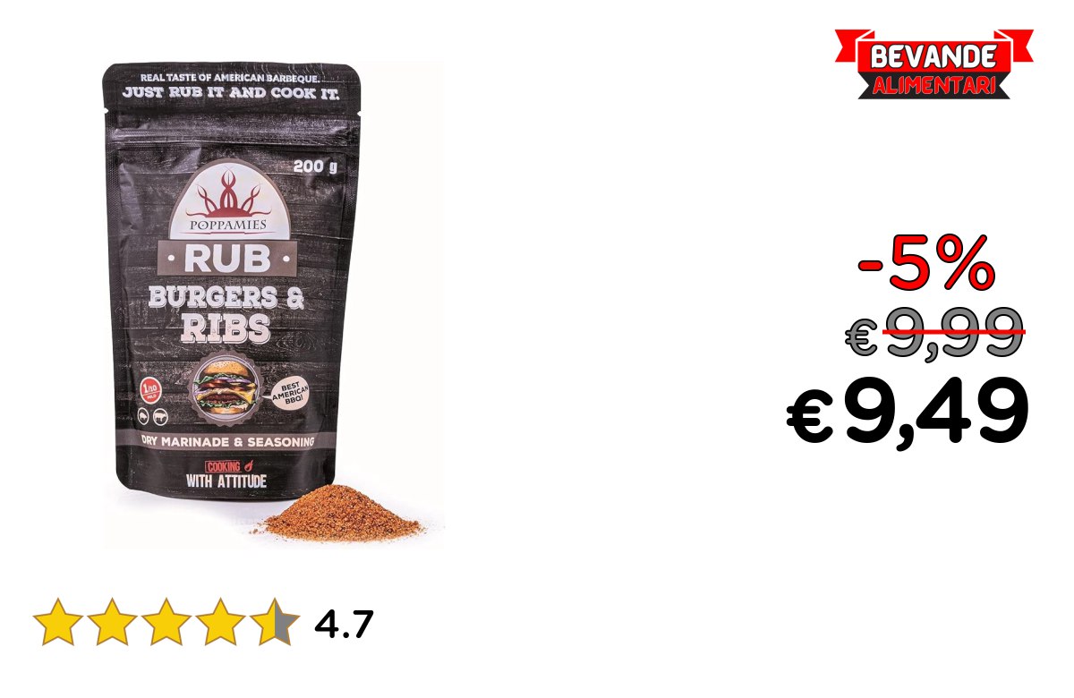 Poppamies Rub Burger: fino al 5% di sconto Offerta