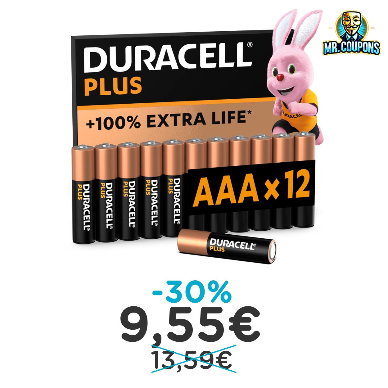 Batterie Duracell Plus AAA fino al 30% di sconto