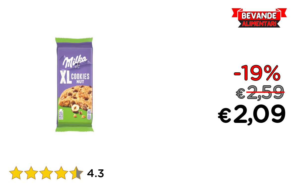 Milka Cookies XL Nut fino al 19% di sconto Offerta