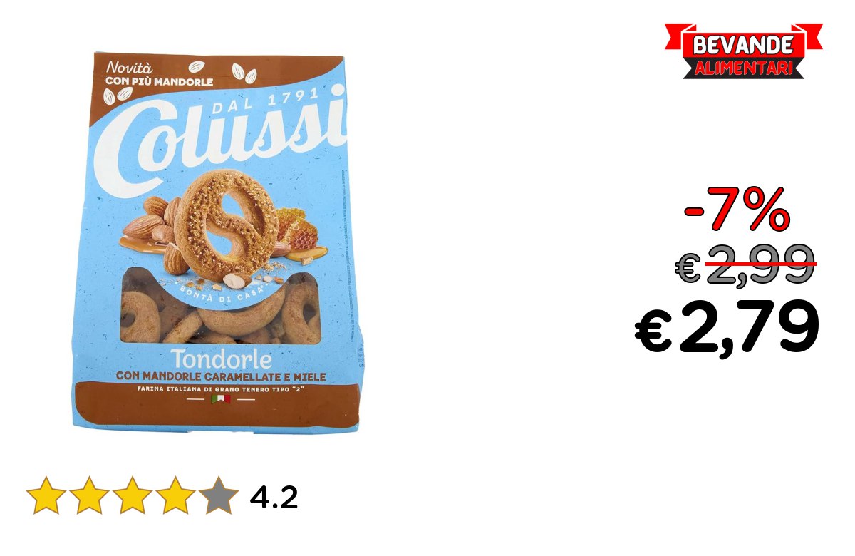 Colussi Frollini con miele: fino al 7% di sconto
