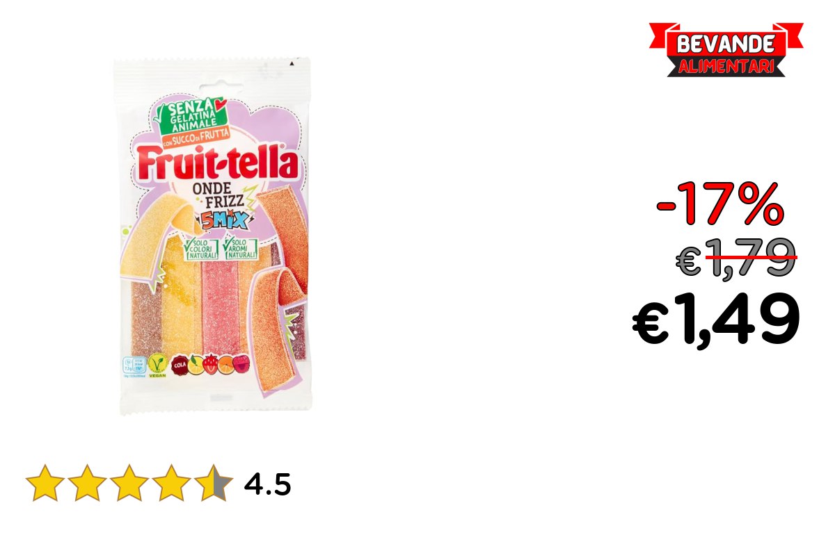 Fruittella Onde Frizz 5 Mix fino al 17% di sconto