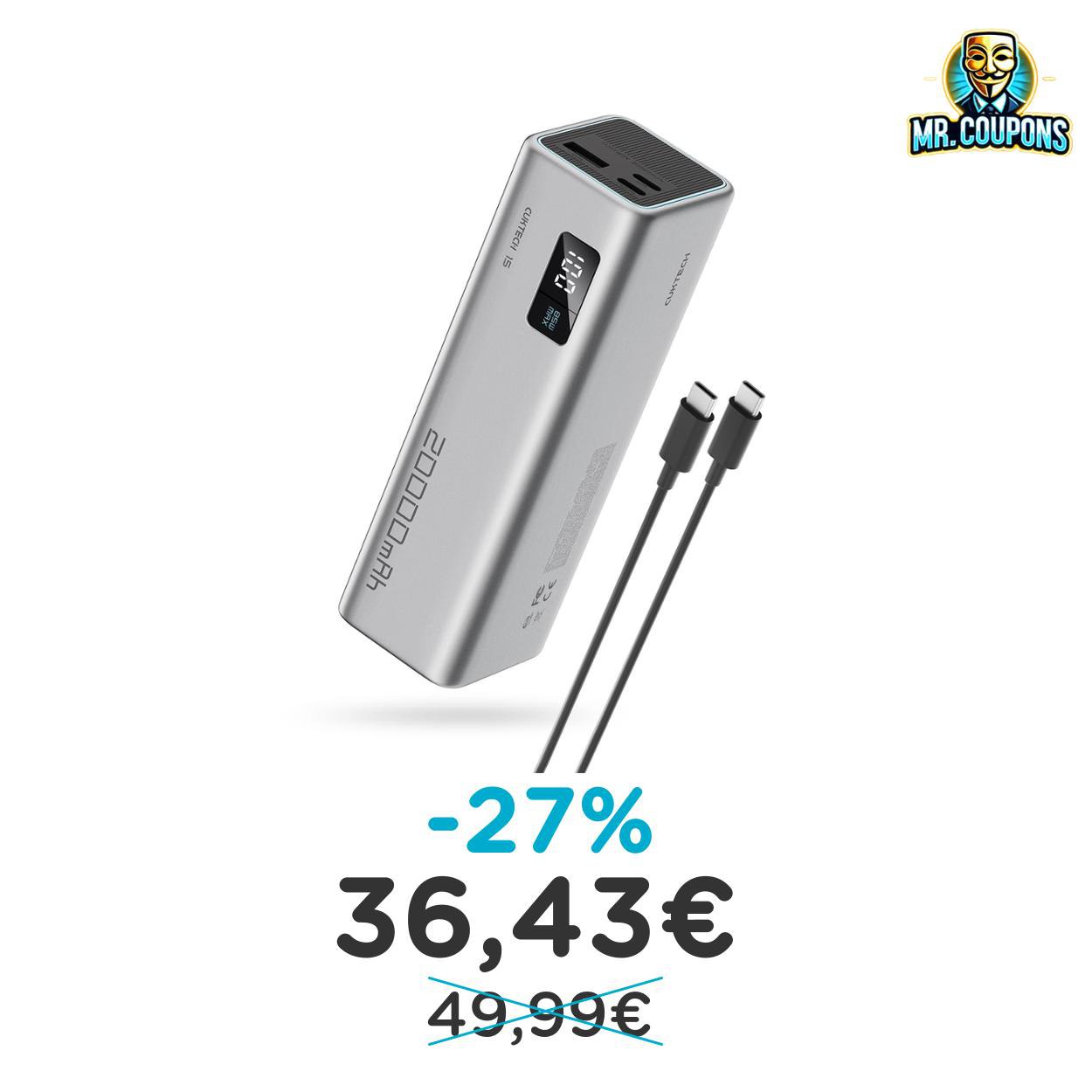 Power Bank CUKTECH 85W: fino al 27% di sconto Deal