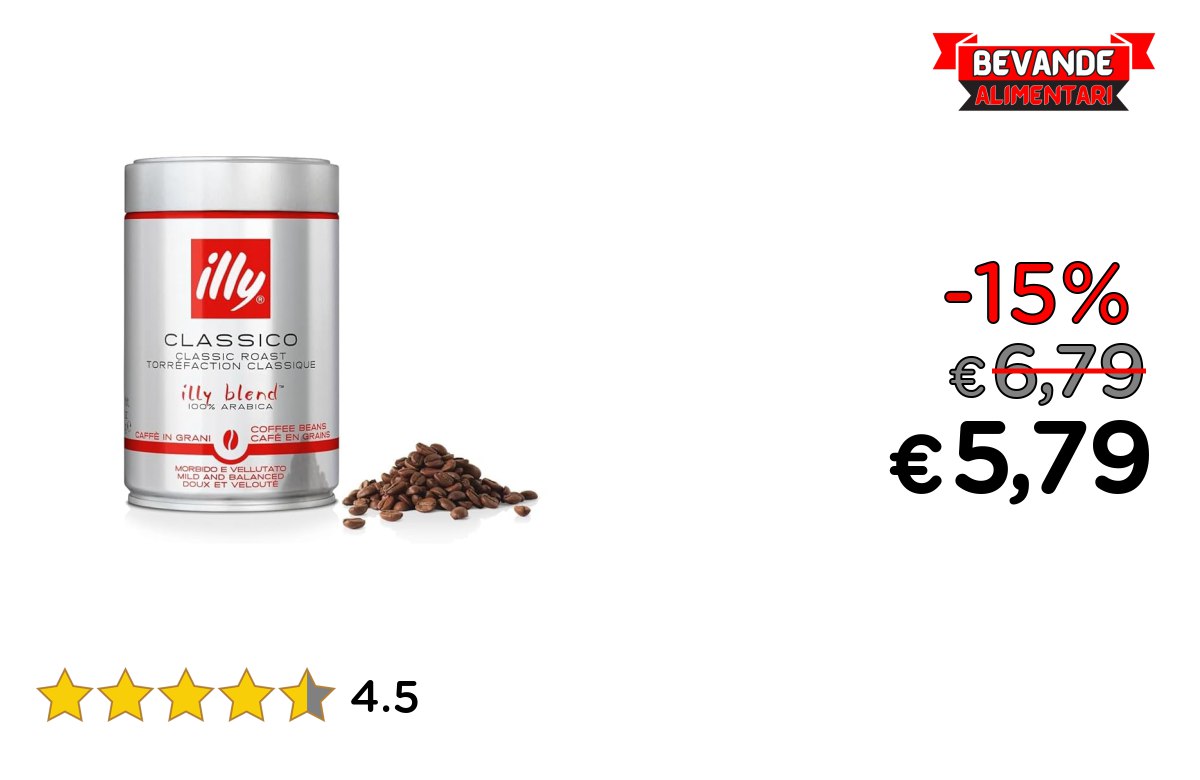illy Caffè CLASSICO Grani fino al 15% di sconto Offerte