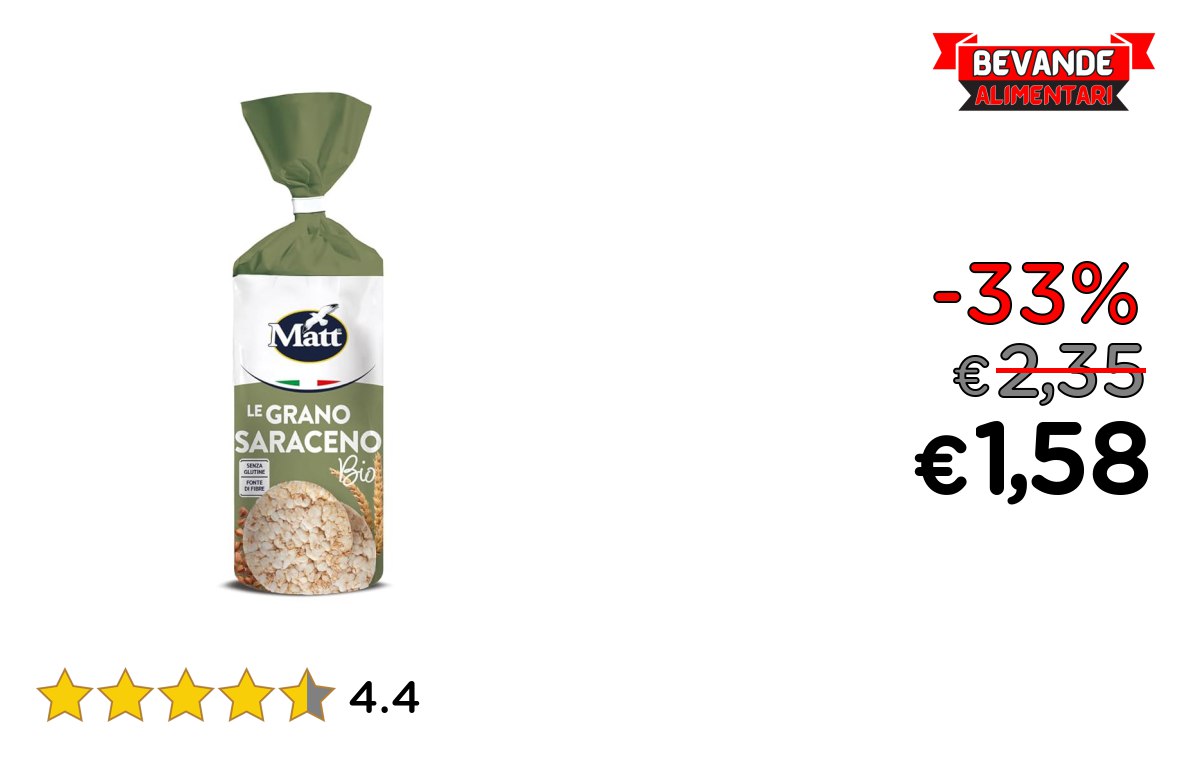 Matt Gallette Grano Saraceno Bio: fino al 33% di sconto