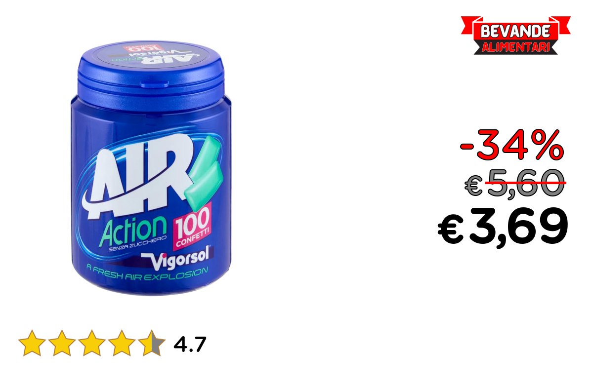 Vigorsol Air Action: fino al 34% di sconto Offerta