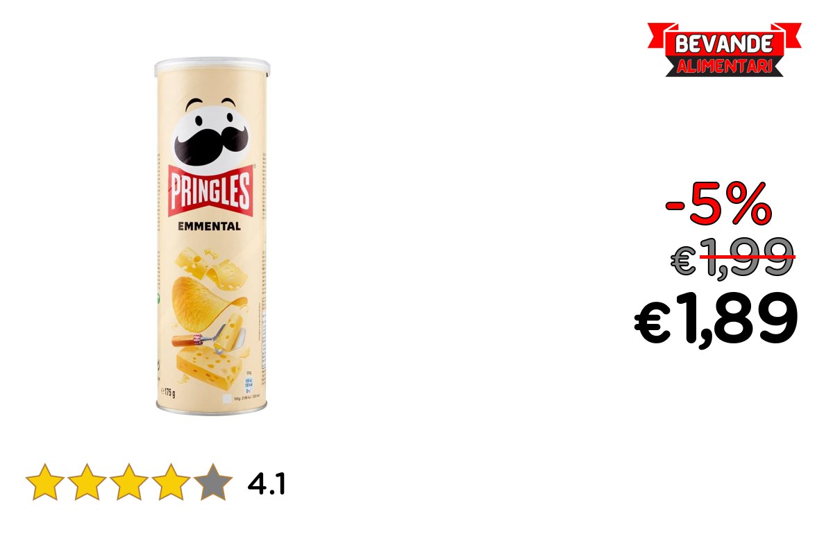 Pringles Emmental: fino al 5% di sconto su Amazon
