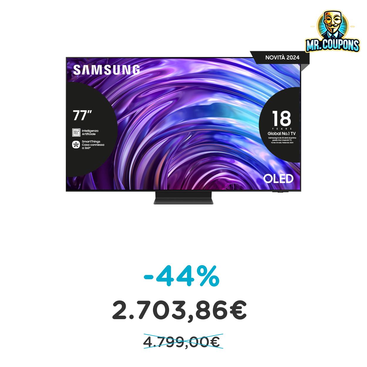 Samsung OLED 4K TV 77: fino al 44% di sconto offerta