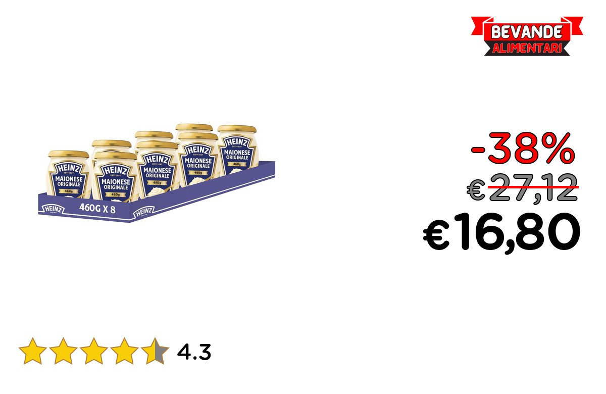 Salsa Heinz Maionese Originale: fino al 38% di sconto