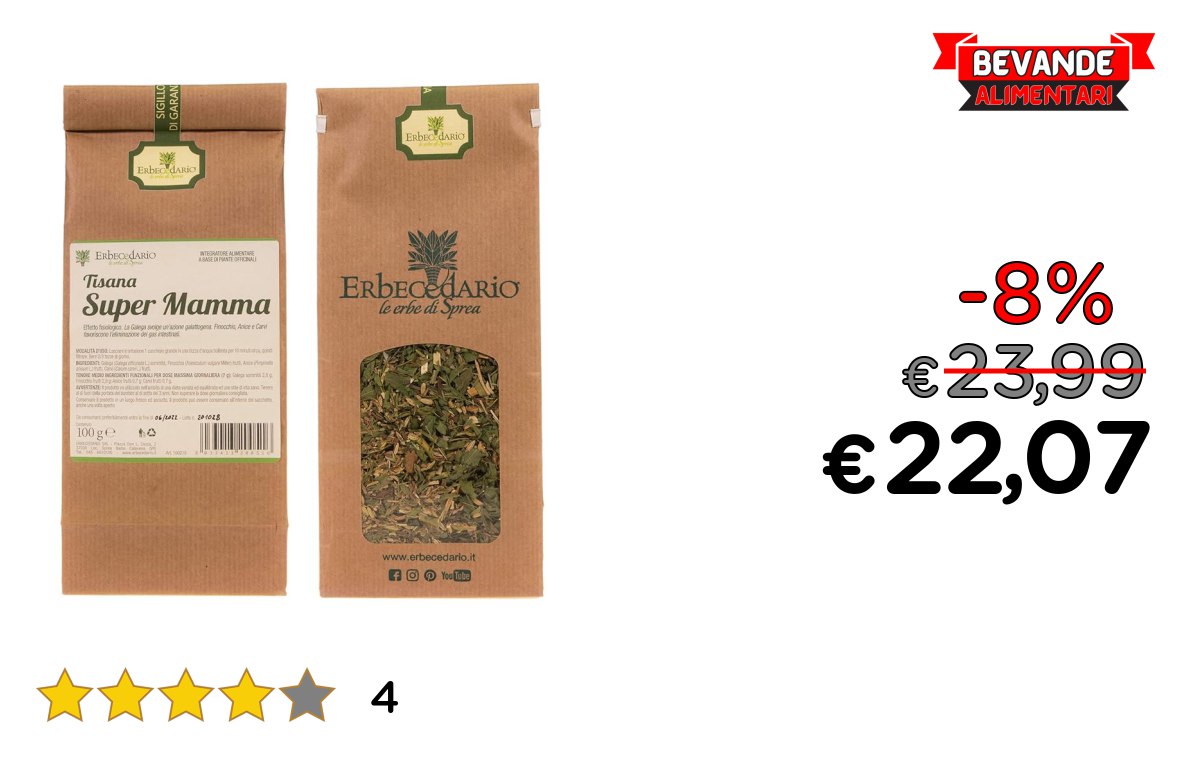 Erbecedario Tisana Super Mamma fino al 8% off Deals