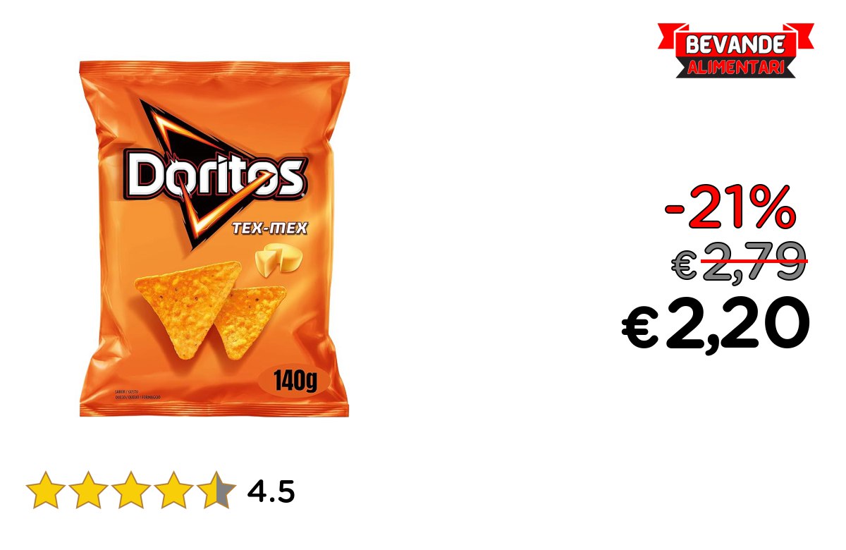 Doritos Tex Mex fino al 21% di sconto