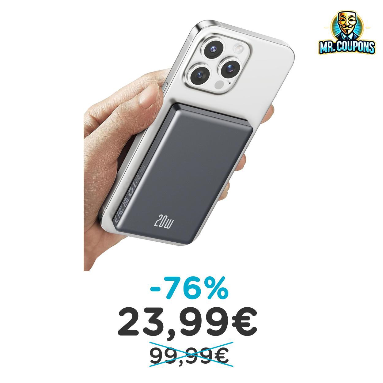 Power Bank MagSafe: fino al 76% di sconto su Amazon