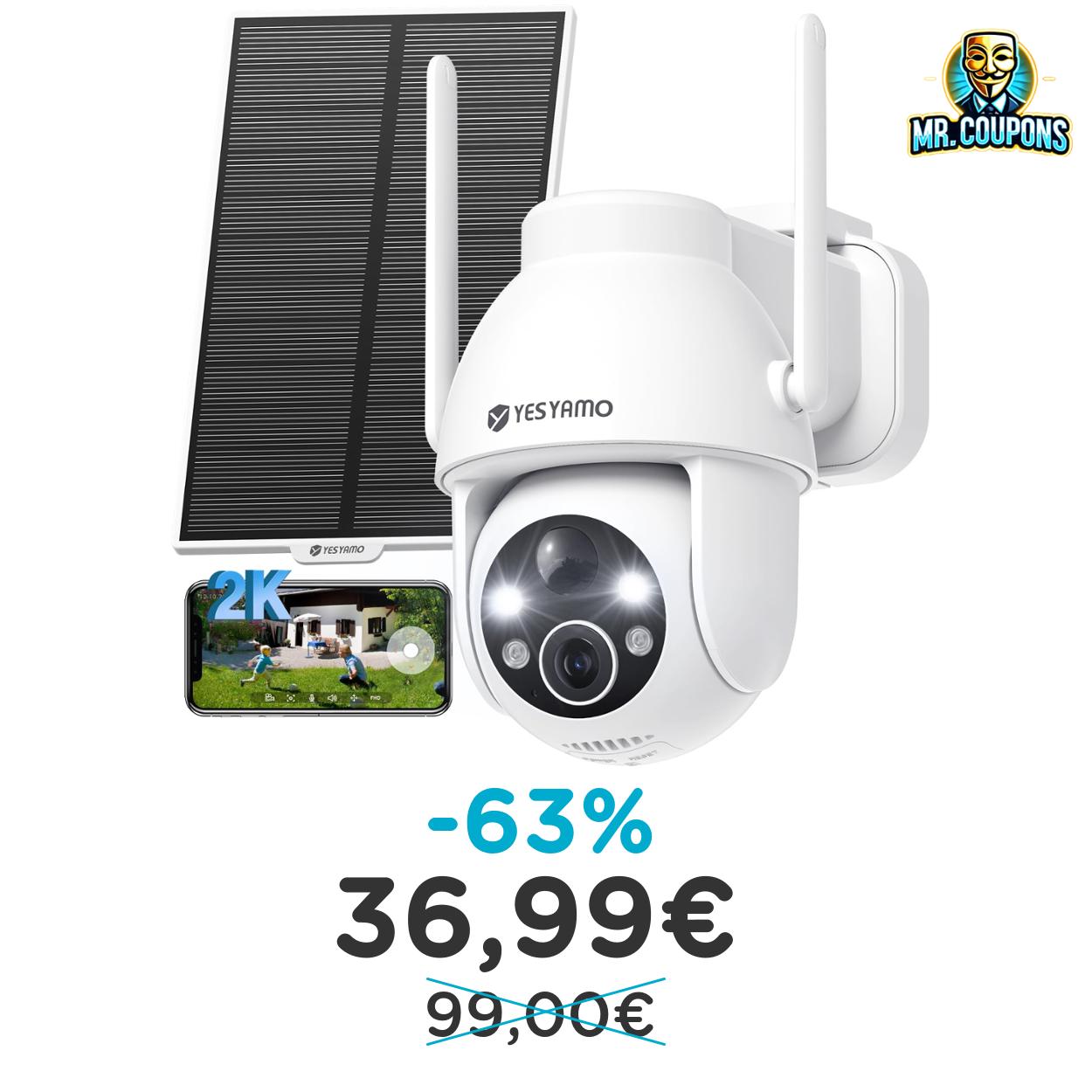 Telecamera YESYAMO 2K: Offerta fino al 63% di sconto