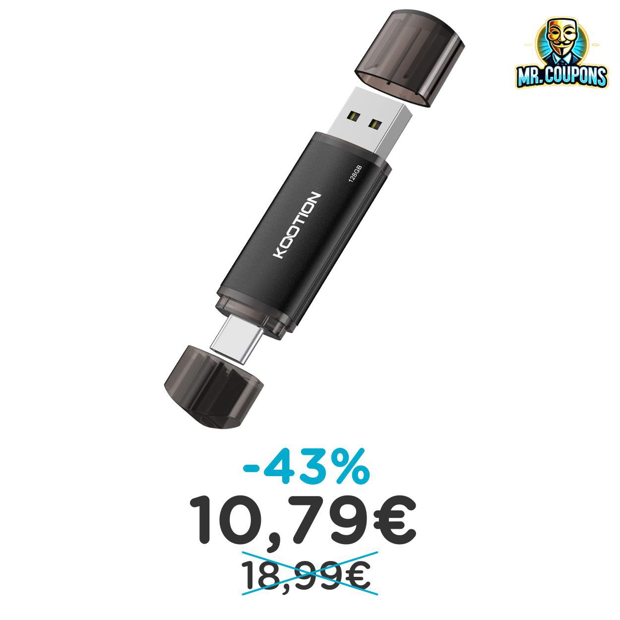 Chiavetta USB KOOTION 128GB: fino al 43% di sconto Deal