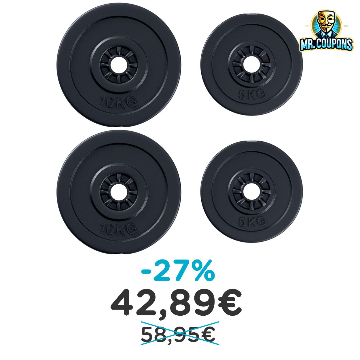 Set di 4 Dischi Pesi: fino al 27% di sconto Deal