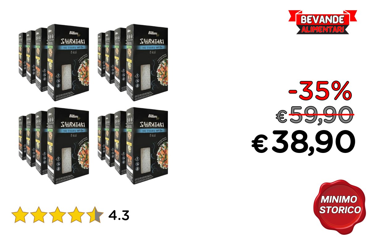 Bitters Shirataki Pasta fino al 35% di sconto Offerta