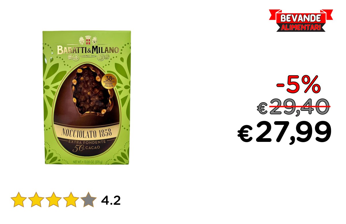 UOVO NOCCIOLATO 1858: fino al 5% di sconto offerta