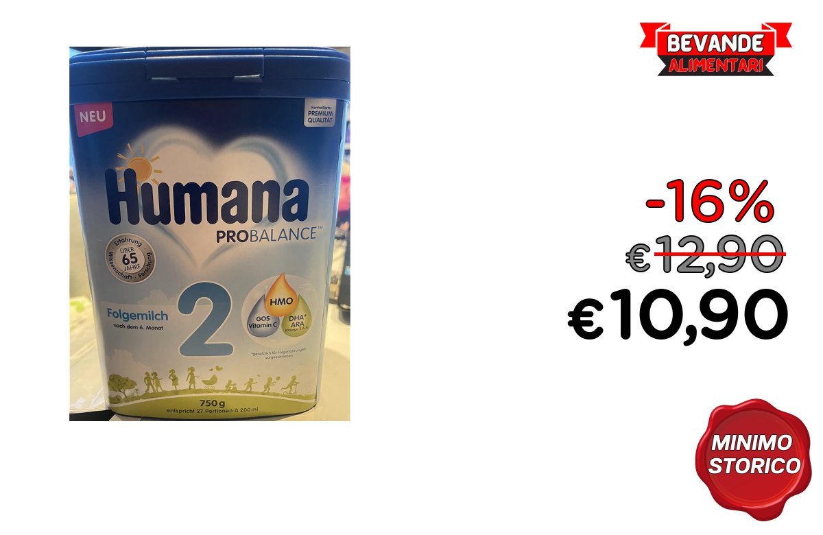 Latte artificiale: fino al 16% di sconto – Offerta
