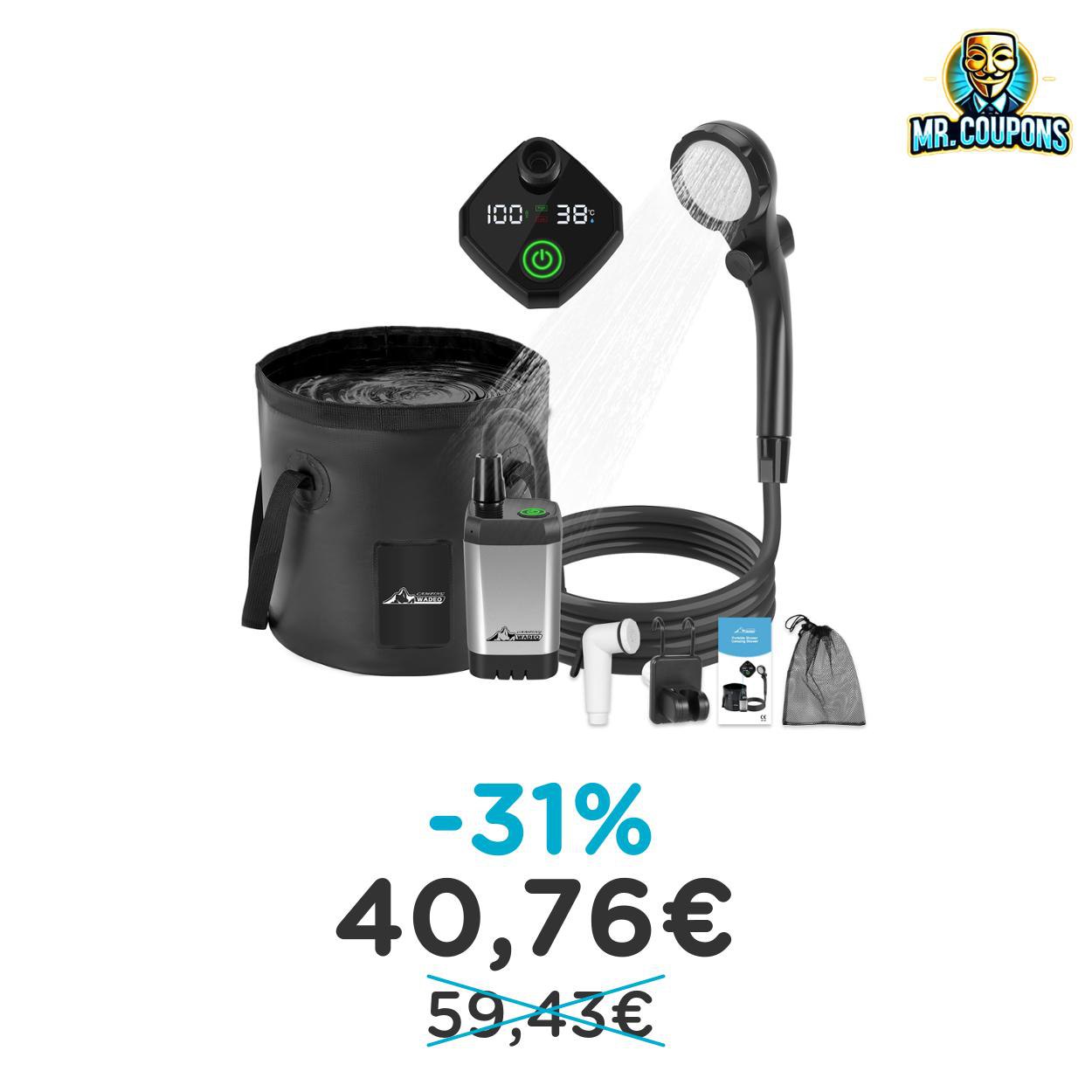 Doccia portatile WADEO: fino a 31% di sconto Deal