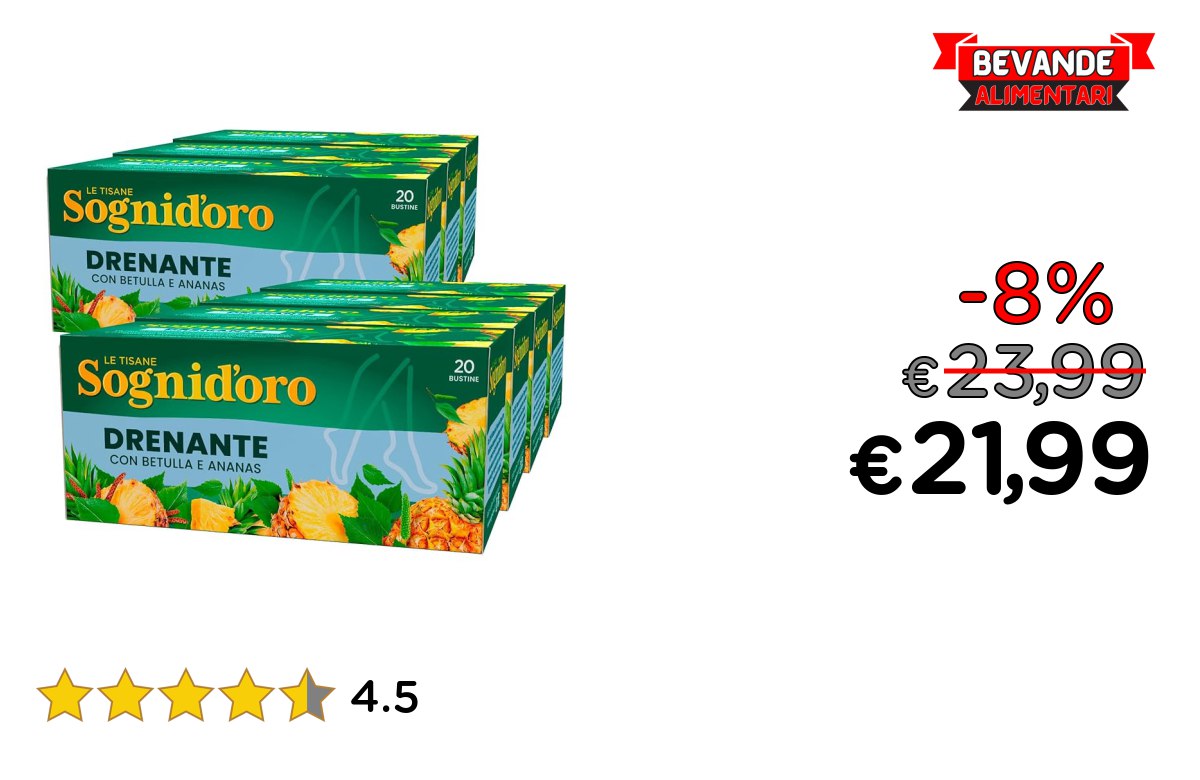 Sognid’oro Tisana Drenante fino a 8% di sconto Deal