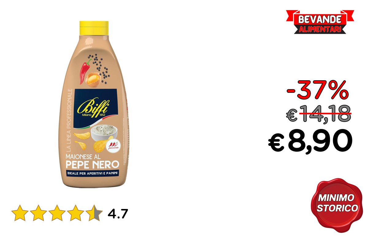 Biffi Maionese al Pepe Nero: fino al 37% di sconto Deal