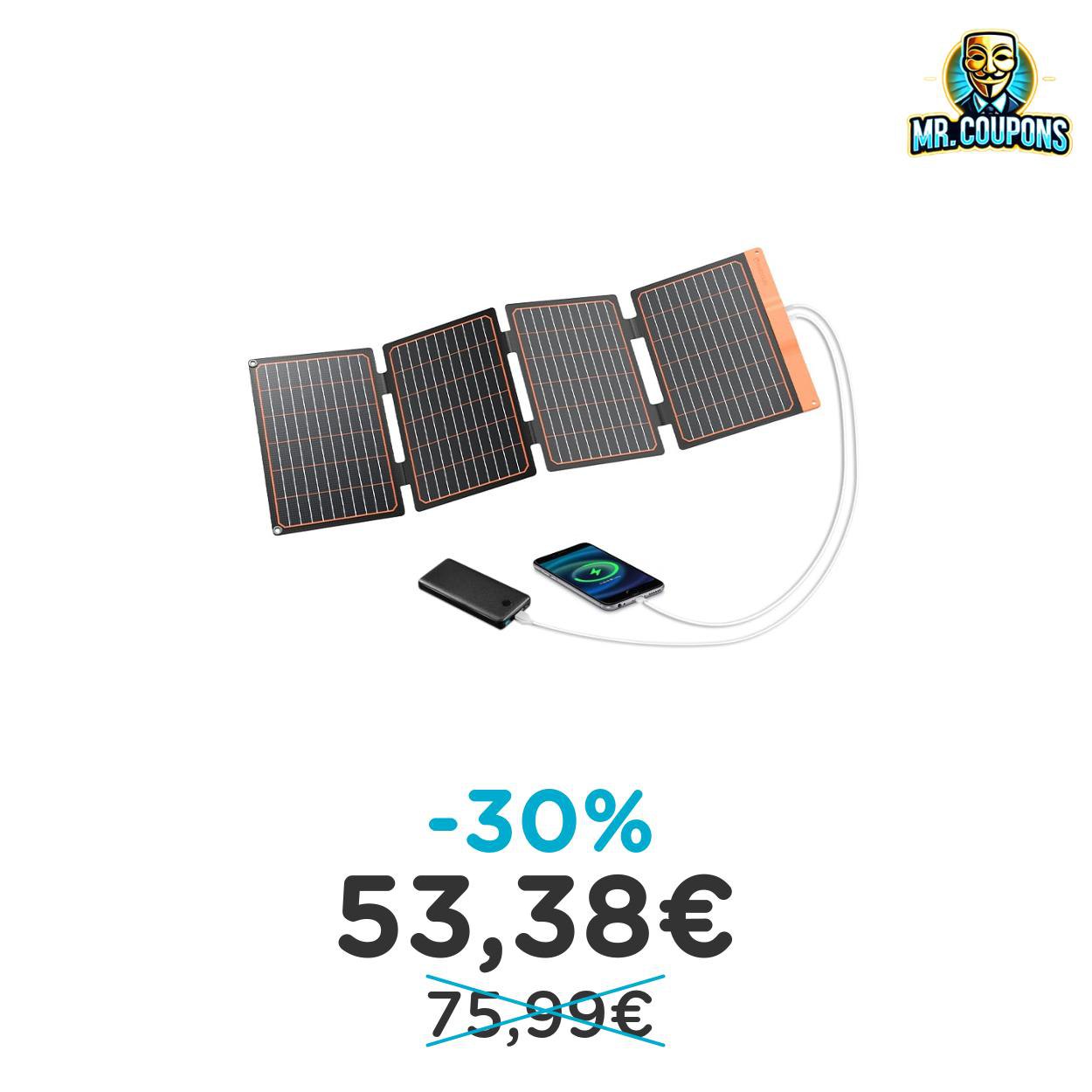 Caricatore solare portatile 40W fino al 30% di sconto Deal
