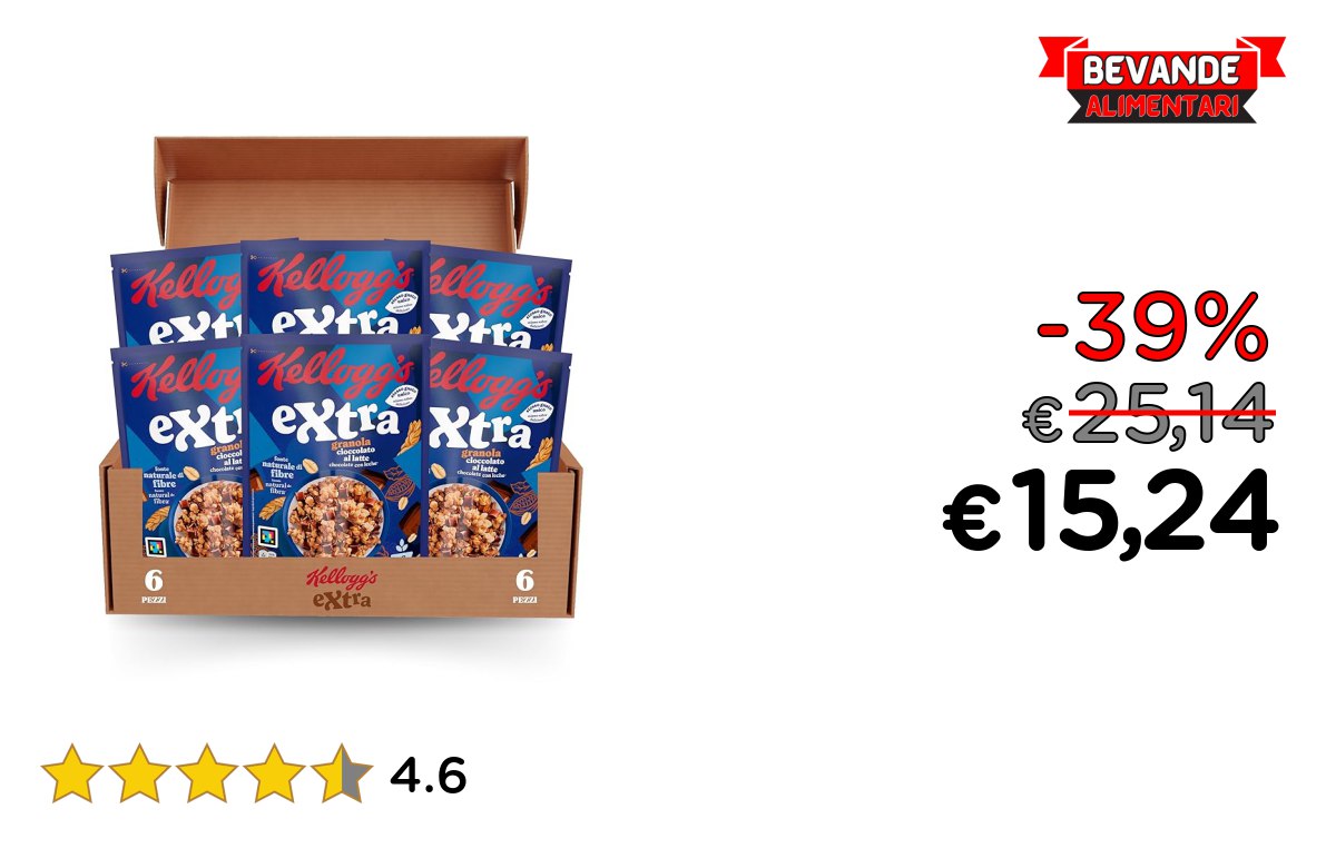Kellogg’s Muesli: fino al 39% di sconto Offerta
