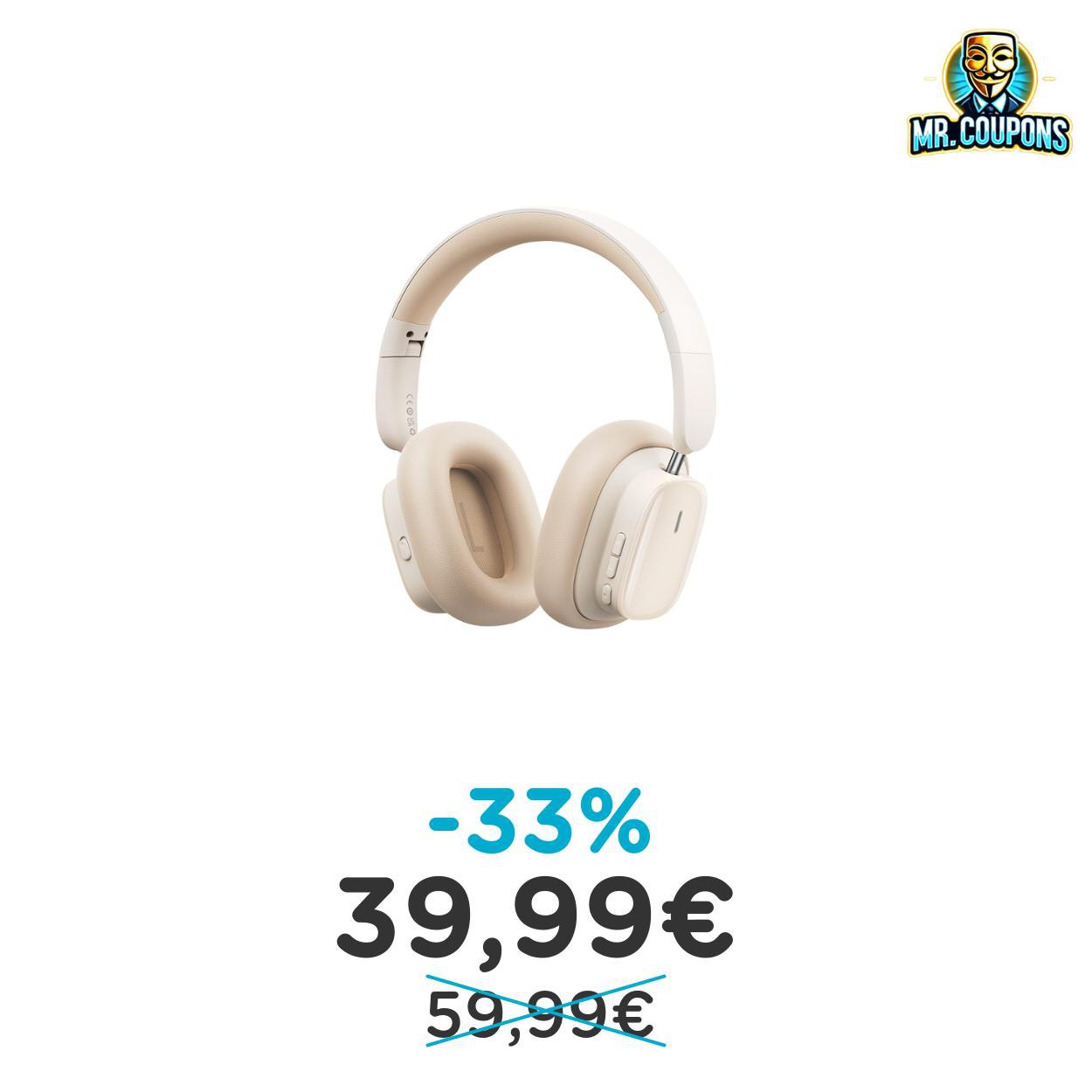 Cuffie Bluetooth Baseus: fino al 33% di sconto Deal